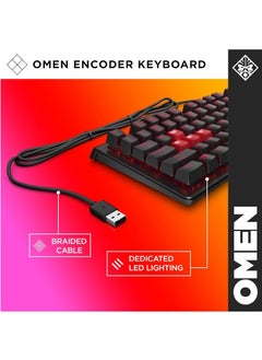 HP Omen Encoder Gaming Keyboard - 6YW75AA  - Image 3