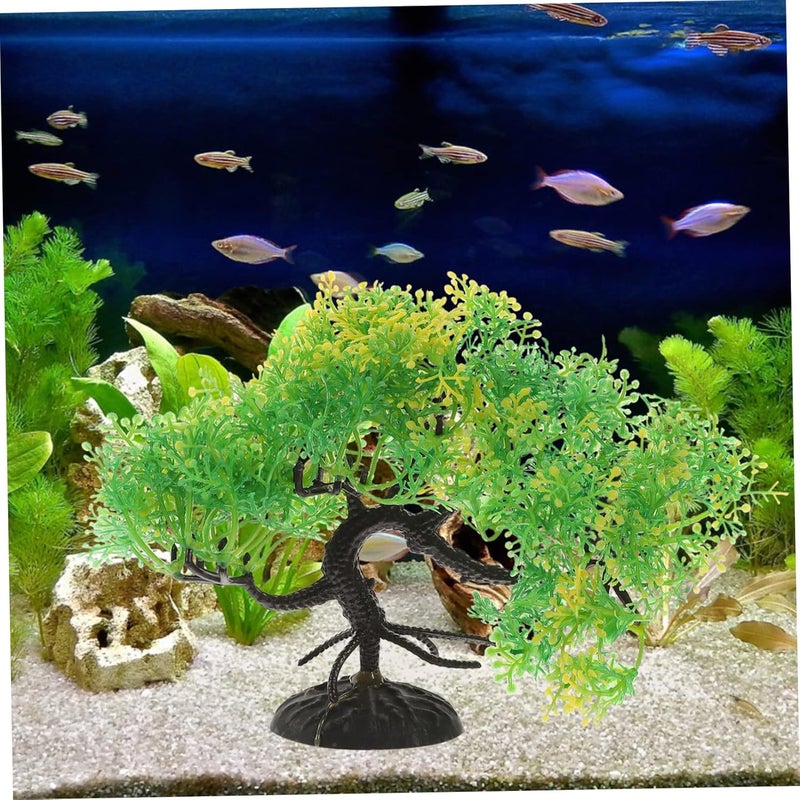 2pcs Artificial Bonsai Pine Tree Plants for Fish Tank Decoration Realistic Aquarium Plants Compact and Easy Maintenance for Aquatic Landscapes and Reptile Cages - Image 4