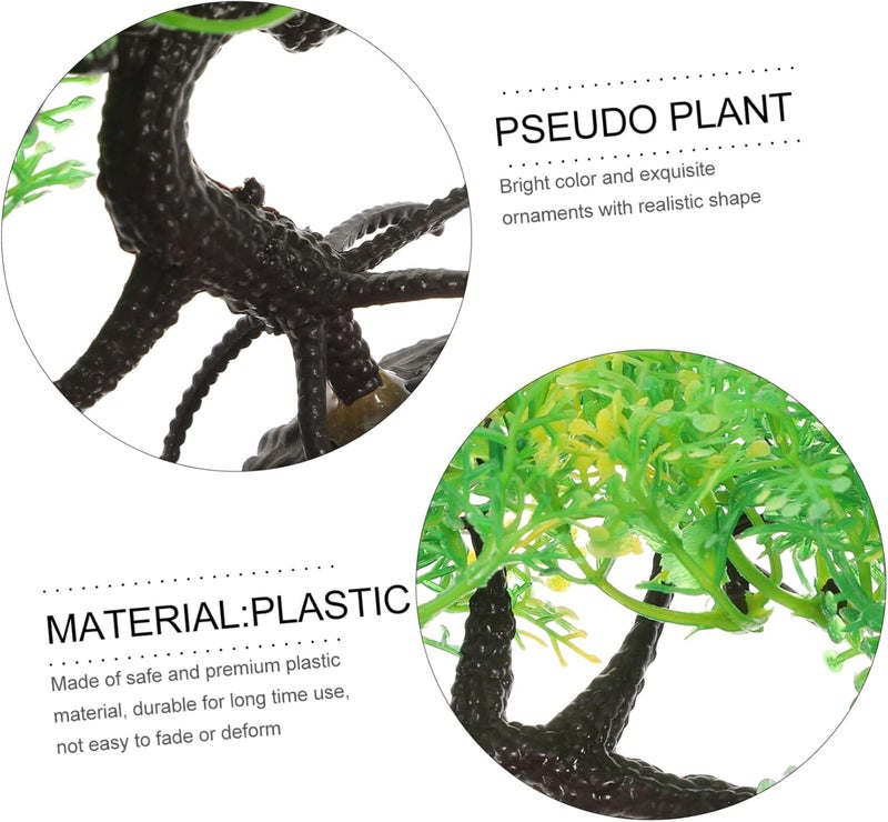 2pcs Artificial Bonsai Pine Tree Plants for Fish Tank Decoration Realistic Aquarium Plants Compact and Easy Maintenance for Aquatic Landscapes and Reptile Cages - Image 5