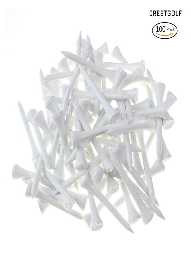 Crestgolf Wood Golf Tees 2-1/8 inch Pack of 100 (White) - Image 3