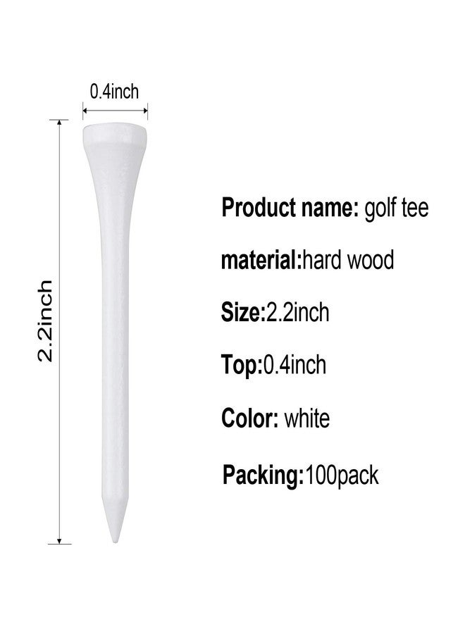 Crestgolf Wood Golf Tees 2-1/8 inch Pack of 100 (White) - Image 2