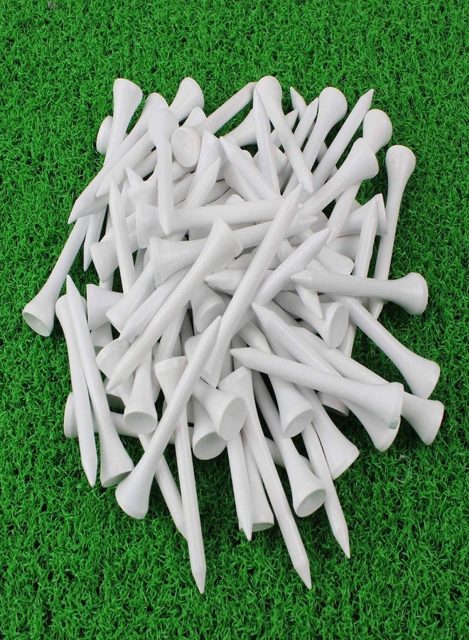 Crestgolf Wood Golf Tees 2-1/8 inch Pack of 100 (White) - Image 1