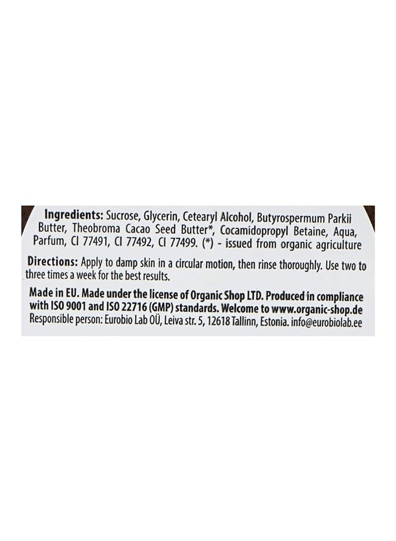 Organic Shop Natural Body Scrub Belgian Chocolate 250ml - Image 2