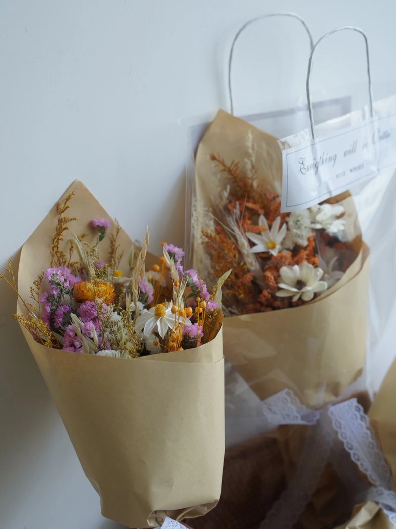 Bluejw Boho Wedding Bouquet - Dried Flower Bundle with Pampas Grass & Burnt Bridal Accents - Mini Real Natural Dried Plants for Rustic Bridal Shower Decor - Image 4