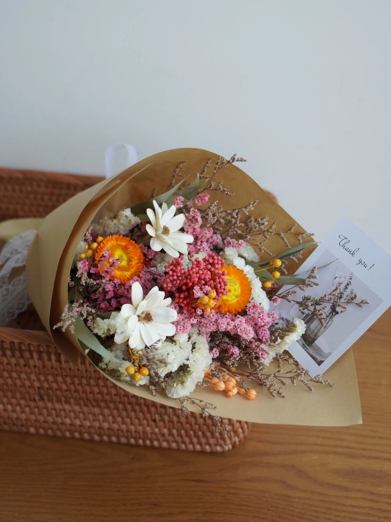 Bluejw Boho Wedding Bouquet - Dried Flower Bundle with Pampas Grass & Burnt Bridal Accents - Mini Real Natural Dried Plants for Rustic Bridal Shower Decor - Image 5