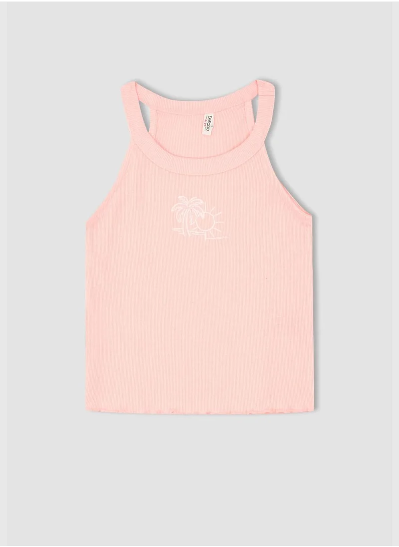 DeFacto Sleeveless Slogan Print Camisole Vest