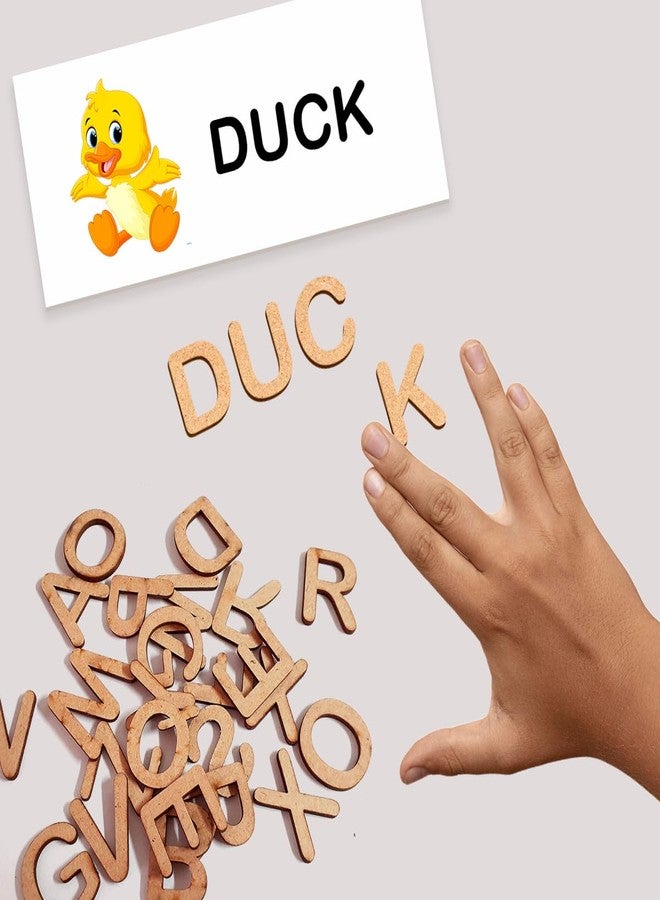 Tokyodo Word Making Game - Educational Flashcard & Alphabet Cutouts for Kids | Fun Spelling Puzzle Toy (3 Set Capital Alphabets Cutout & Flashcard with 3 Words Spelling) - Image 5