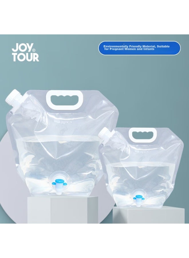 JOY TOUR Joytour Folding Water Bucket Outdoor Camping Hiking Portable Water Bag Travel Home Folding Water Bag Storage Bag White 5l - Image 3