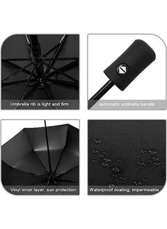 Arabest Automatic Open/Close Travel Umbrella, Windproof UV Folding Compact Umbrella Portable Lightweight Sun & Rain Umbrellas for Women and Men  - Image 4