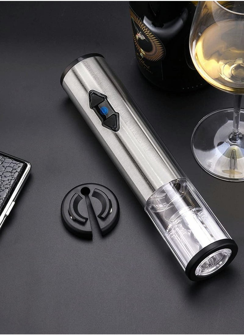 Excefore - Electric Bottle Opener, Bottle Cutter Kit, Battery Operated Corkscrew Cordless Bottle Opener Kits Professional Can Opener with Foil Cutter for Party Bar, Battery Powered - Image 1
