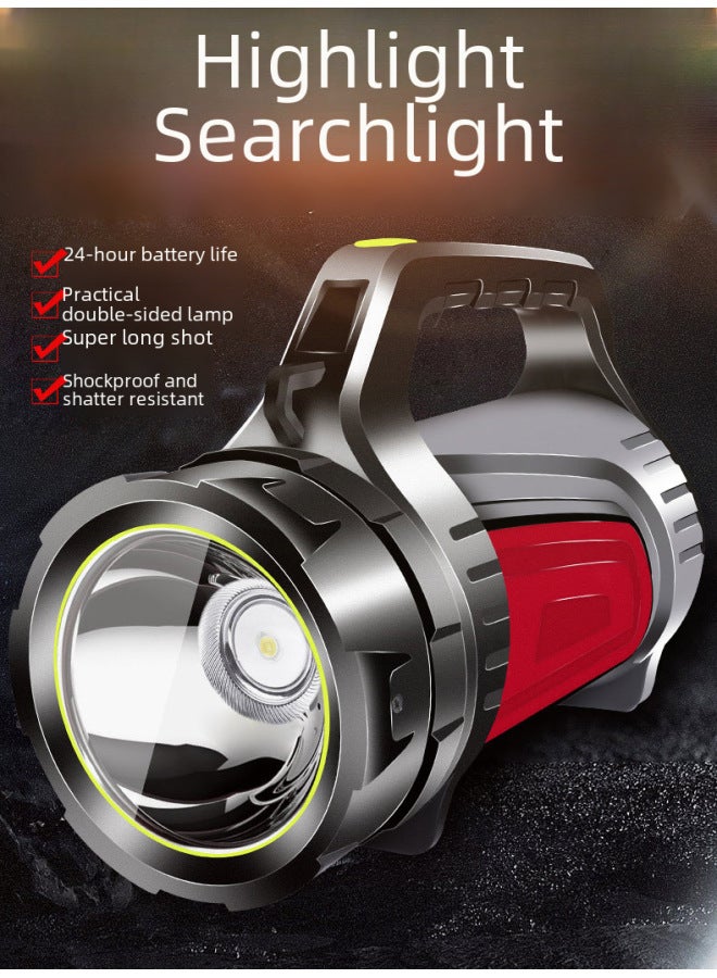 High-Intensity Rechargeable Tactical Flashlight Multi-Function Portable Searchlight Outdoor Home Use Special Forces LED Light Source-Color:881-C (Large Portable Lamp)  - Image 1
