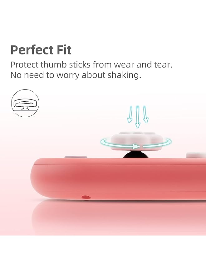 GEEKSHARE Cat Paw Thumb Grip Caps Compatible With Switch & Switch Lite Only Soft Silicone Joystick Cover 4Pics (Grey) - Image 4