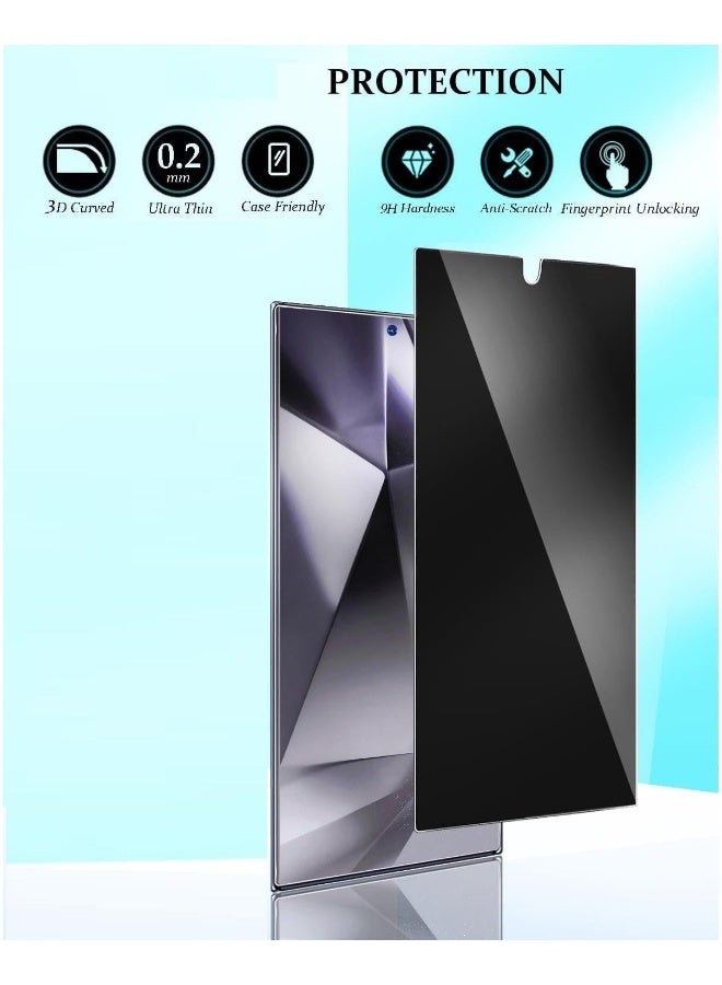 DUSALA Samsung Galaxy S24 Privacy Glass Screen Protector Anti-Spy Tempered Glass Film Scratch Resistant Bubble Free Glass Screen Protector - Image 5