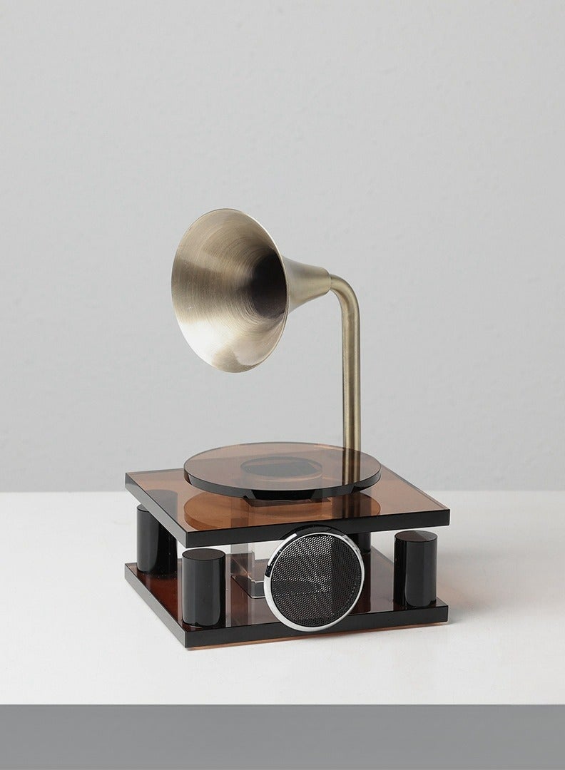 Crystal Retro Record Player Desktop Decoration - Image 1