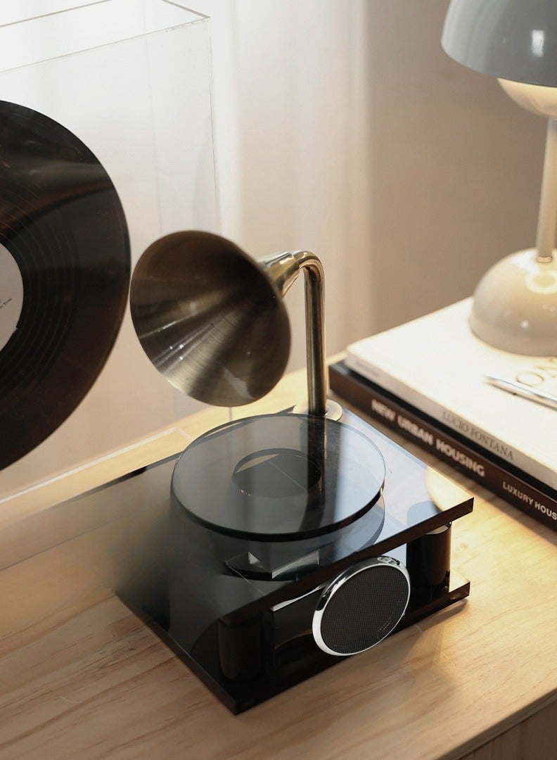 Crystal Retro Record Player Desktop Decoration - Image 3