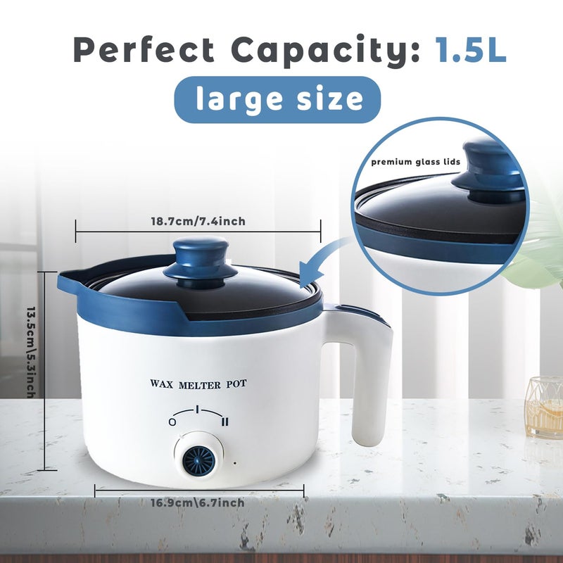 Ksedcon Candle Melting Pot, Electric Wax Melter for Candle Making with Pouring Spout, Non-Stick Small Candle Making Pouring Pot - Image 2