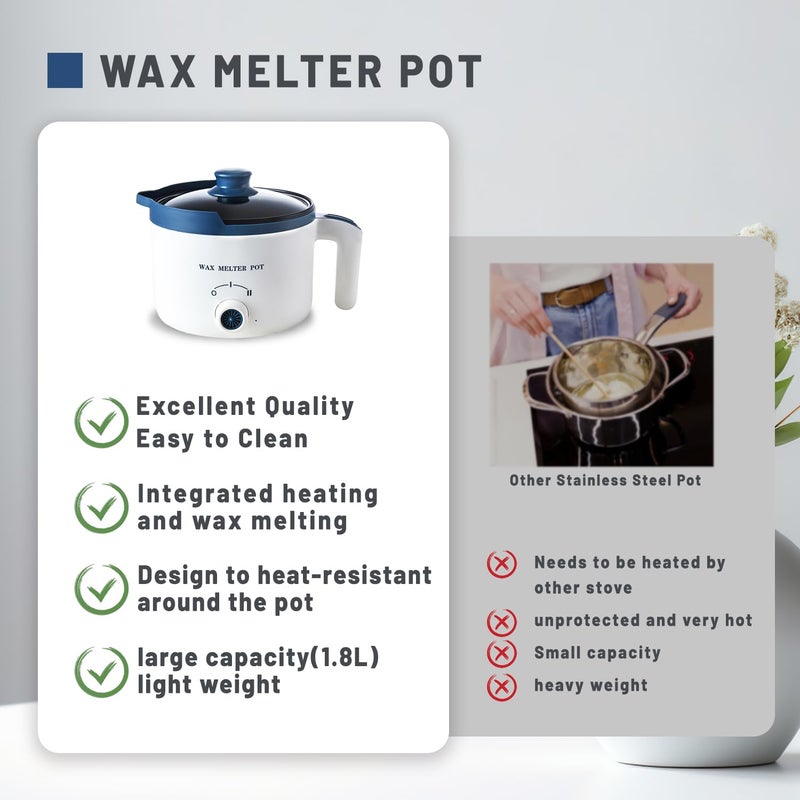 Ksedcon Candle Melting Pot, Electric Wax Melter for Candle Making with Pouring Spout, Non-Stick Small Candle Making Pouring Pot - Image 5