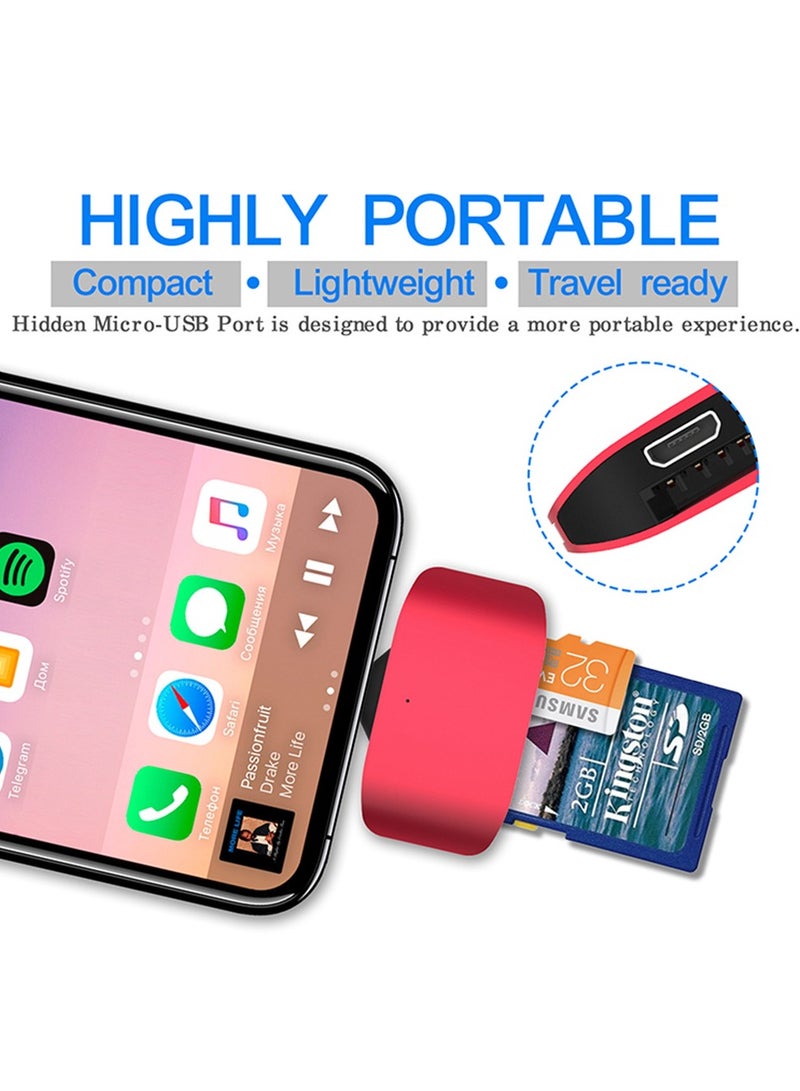 Hot Cats Ultra Slim SD Card Reader for iPhone iPad Notebook HDTV, 3 in 1 USB OTG Adapter, Compatible for SD/TF Card - Image 4