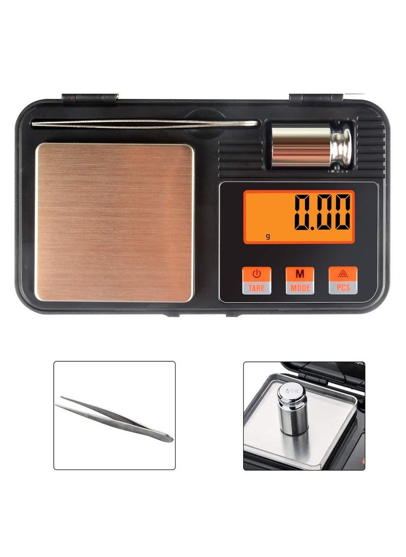 Generic - Digital Scale Gram Scale With Pocket Size Calibration Weight,6 Units Conversion, LCD Back-Lit Display, Use For Jewelry Gold Food Powder Spice (200g/0.01g) - Image 1