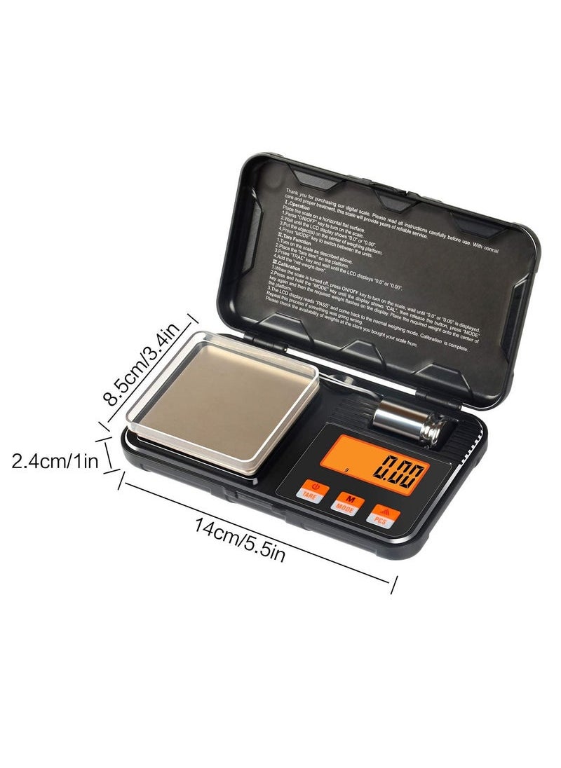 Generic - Digital Scale Gram Scale With Pocket Size Calibration Weight,6 Units Conversion, LCD Back-Lit Display, Use For Jewelry Gold Food Powder Spice (200g/0.01g) - Image 1