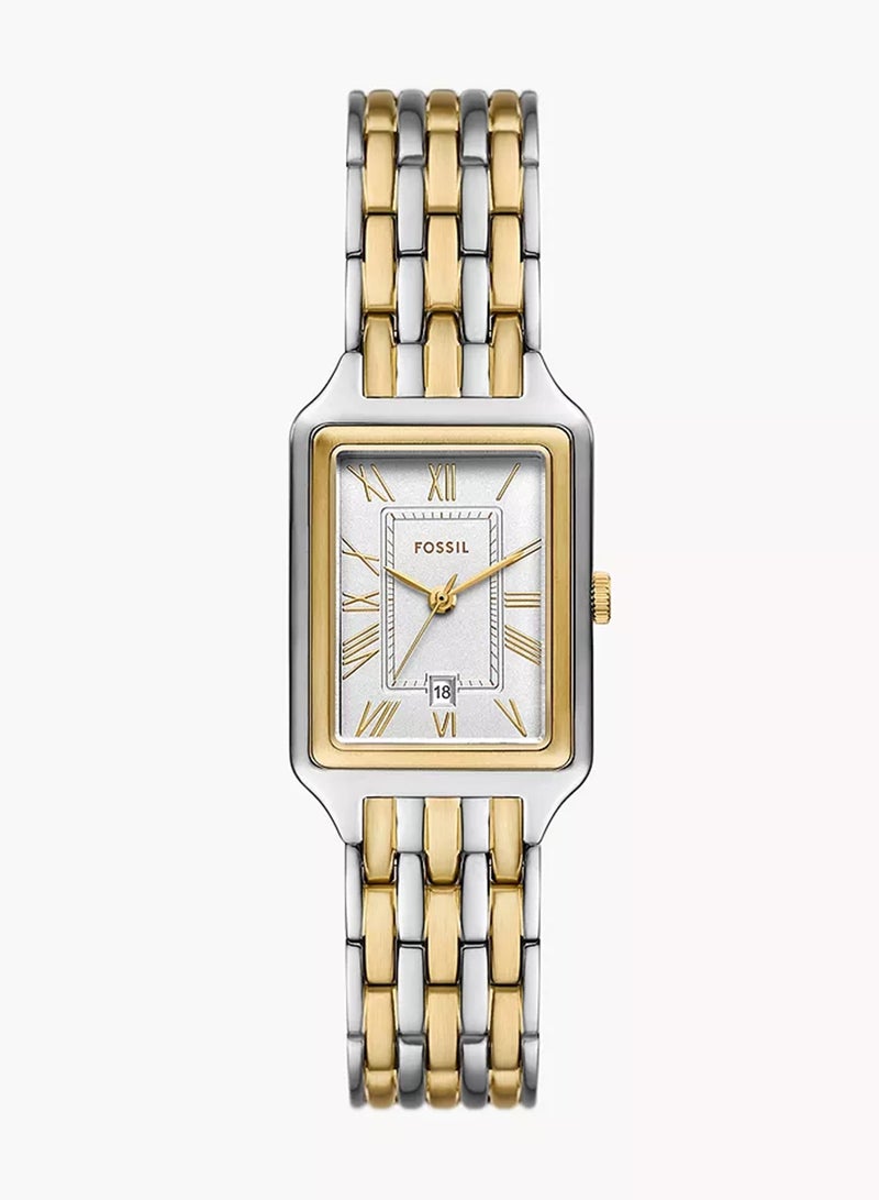 FOSSIL Women Raquel Three-Hand Date Two-Tone Stainless Steel Watch ES5368 - 23mm - Image 1