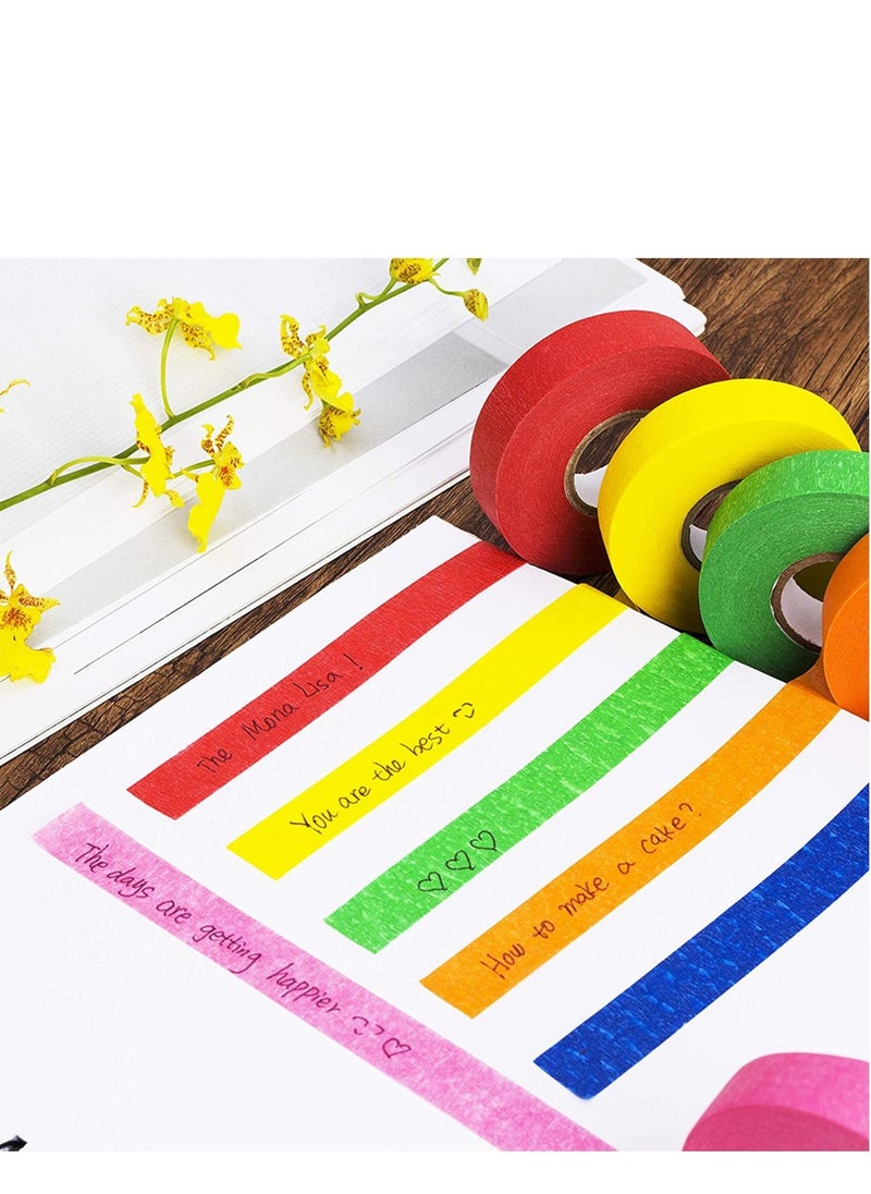Y&D - Colored Masking Tape Lakobos, Painters for Arts and Crafts, 6 Pack, Drafting Tape, Craft Labeling Paper Artist Art - Image 1