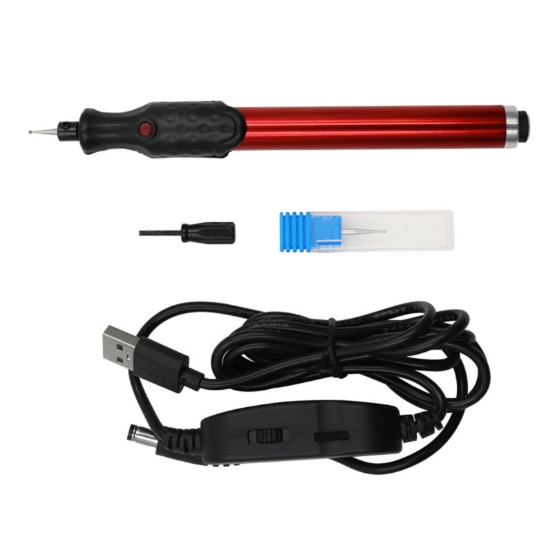 Electric Engraving Pen 163mm Metal Portable Mini Engraver - USB Speed Adjustable Carving Tool for Wood Metal Stone Egg - Image 4