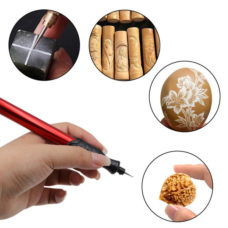 Electric Engraving Pen 163mm Metal Portable Mini Engraver - USB Speed Adjustable Carving Tool for Wood Metal Stone Egg - Image 5