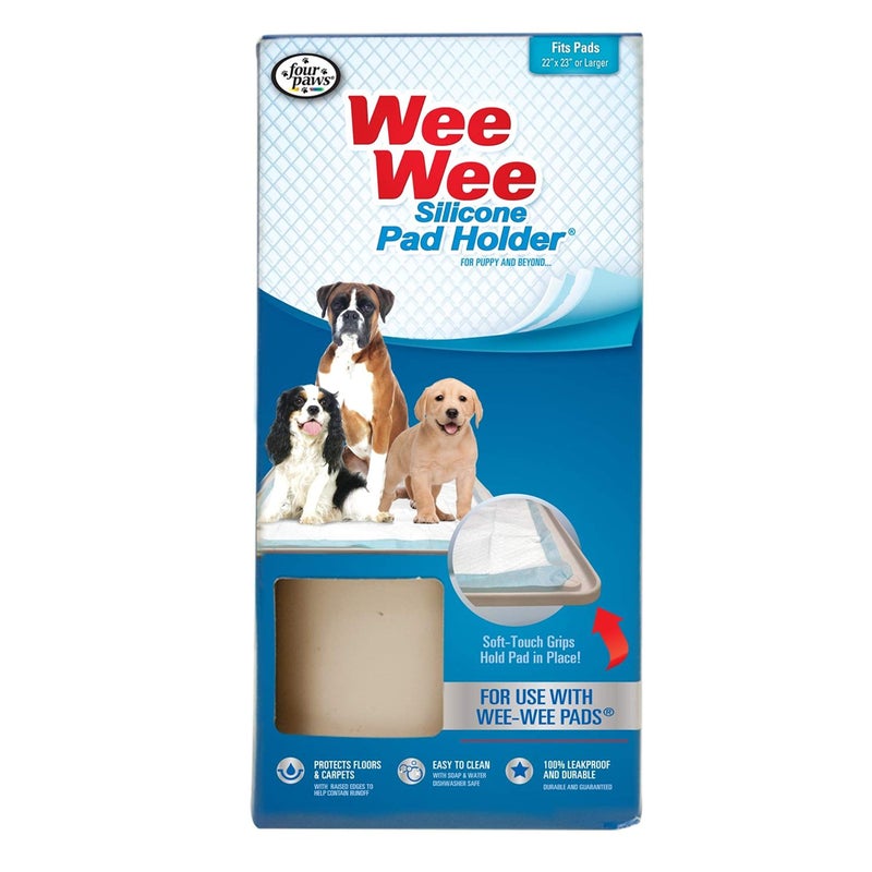 Four Paws WeeWee Silicone Pee Pad Holder for Dogs Puppies Washable Dog Housebreaking Potty Training Floor Protection 22 x 23 1 Count