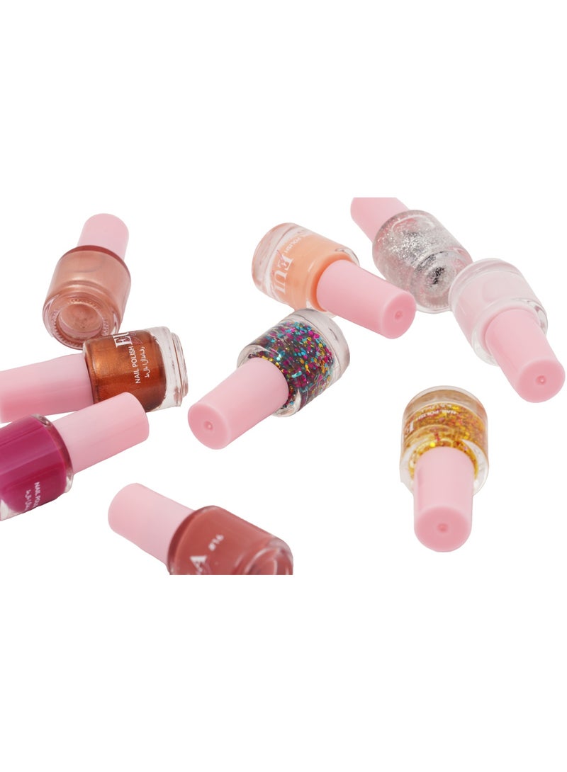 Eula مجموعة طلاء أظافر جميلة – 10 ألوان نود، لامعة، نيون وكلاسيكية | ألوان أظافر سريعة الجفاف، طويلة الأمد، عالية اللمعان | مجموعة مانيكير وباديكير غير سامة للنساء - Image 1