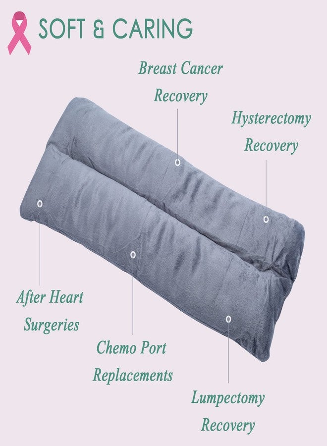 Wumimi Mastectomy Pillow Post Surgery Seat Belt Pillow Cushions Pads Protector for Breast Cancer Port Pacemaker Heart Surgery C-Section Recovery (Dark Purple) - Image 3
