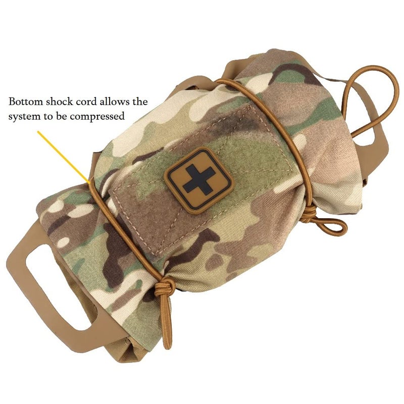 GYDEHUTJ Molle First Aid Pouch,Medical Emergency Pouch Tactical IFAK Micro Trauma Kit Bag with Belt Loop and Tourniquet Straps Cp - Image 4