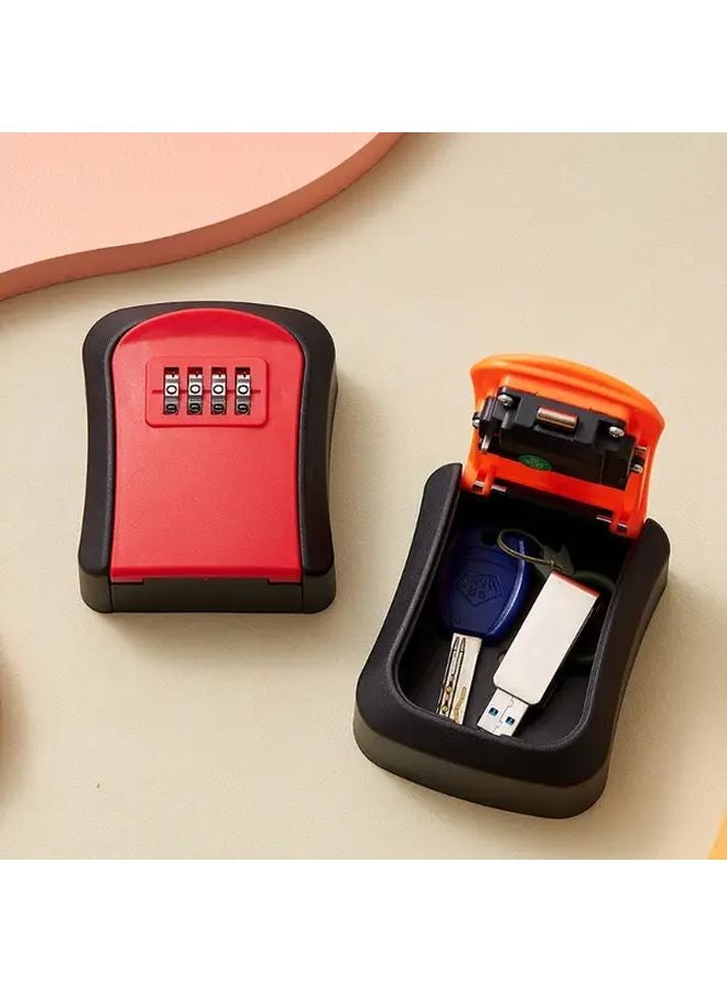 صندوق قفل مفتاح أسود مقاوم للماء مع قفل رقمي وعمود دبوس قابل للسحب للمنزل - Image 4