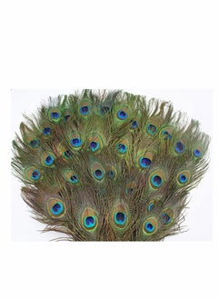 KASTWAVE Natural Peacock Feathers, 10 to 12-Inch Eyed Peacock Tail Feathers, DIY Craft Decoration for Weddings, Costumes – Set of 30 Peacock Feathers  - Image 5