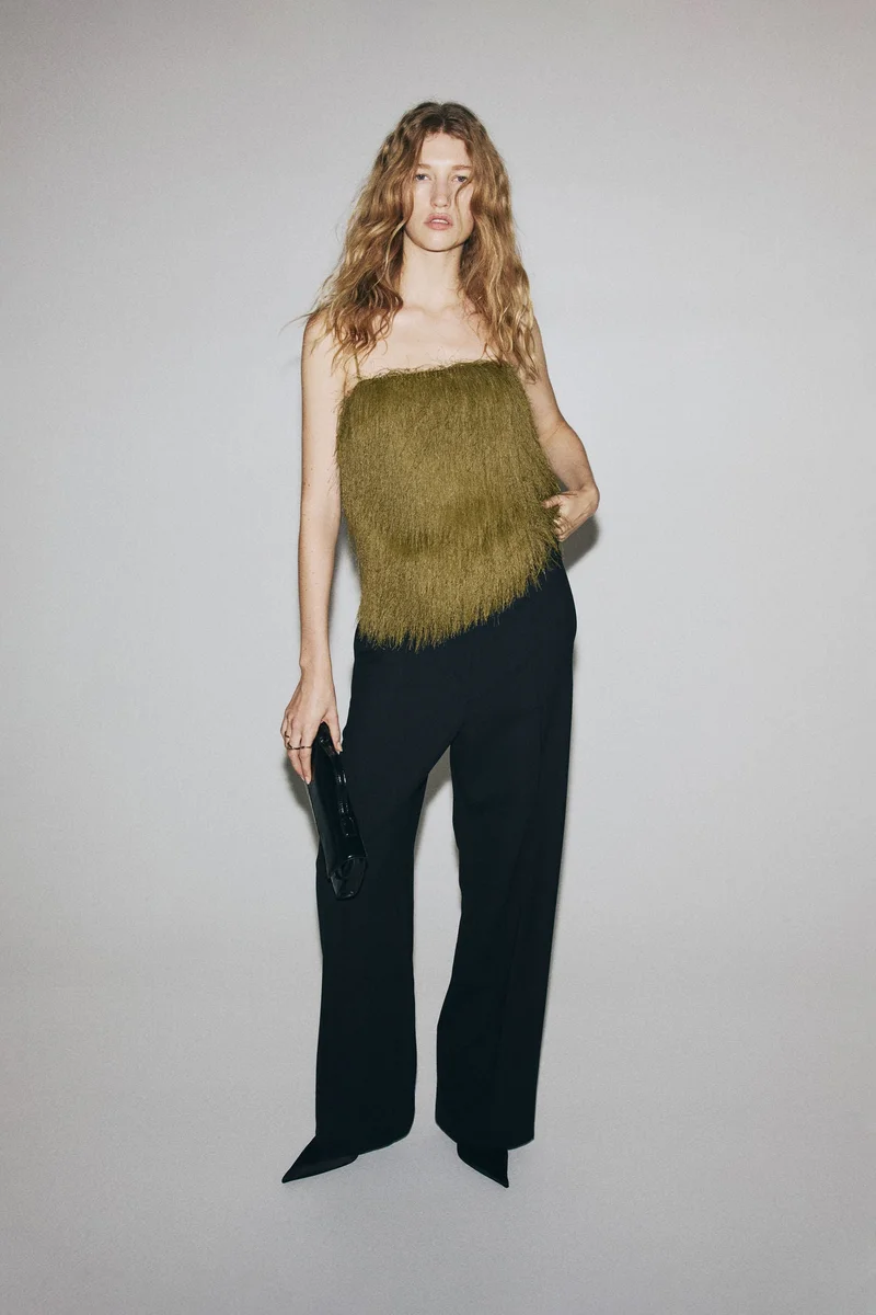 H&M Fringed strappy top