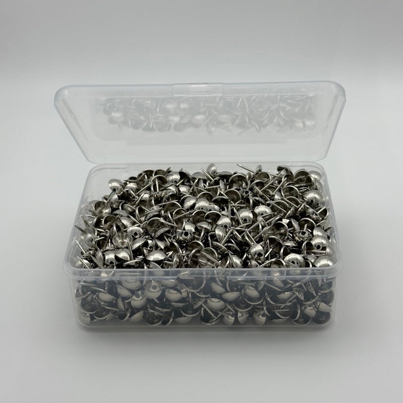 decotacksÂ® Silver Finish Upholstery Nails/Tacks 7/16in - 500 Pcs [Nickel/Silver Finish] DX0511-500 - Image 2