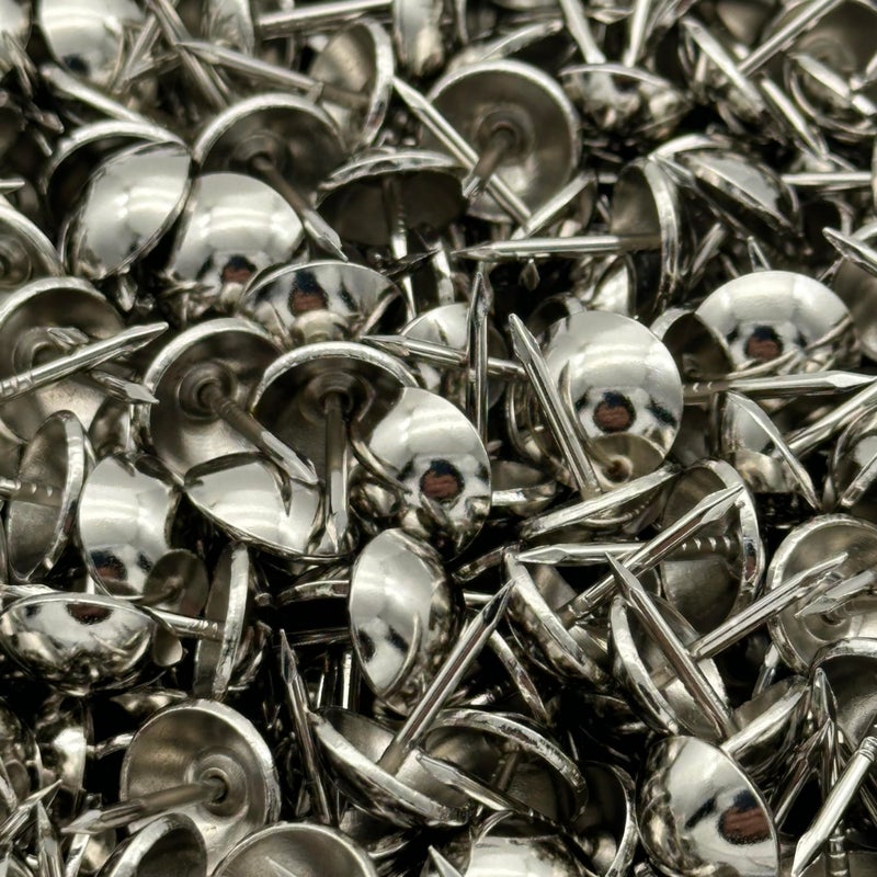 decotacksÂ® Silver Finish Upholstery Nails/Tacks 7/16in - 500 Pcs [Nickel/Silver Finish] DX0511-500 - Image 1