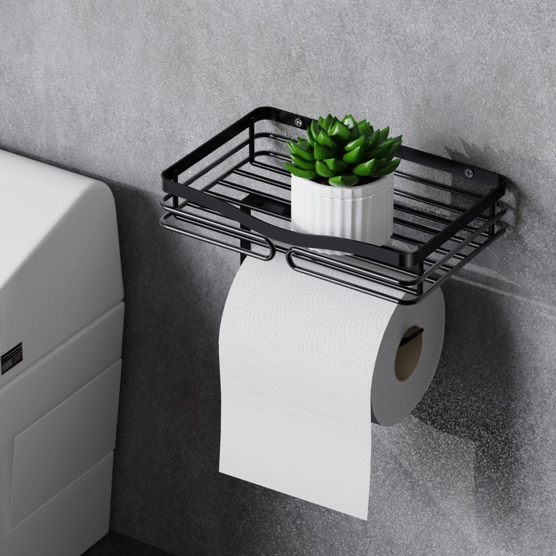 AIDILI Large Open-Weave Toilet Paper Holder: Holds Standard Tissue Rolls, Wet Wipe Packs, and Doubles as a Mini Planter Spot - Image 4