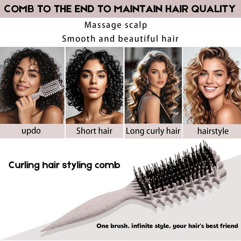MMBVSZ Curly Hair Brush Candybrush Curl Defining Brush for Detangling Shaping and Defining Curls for Women, Men, Wet & Dry Hair (Black) - Image 4
