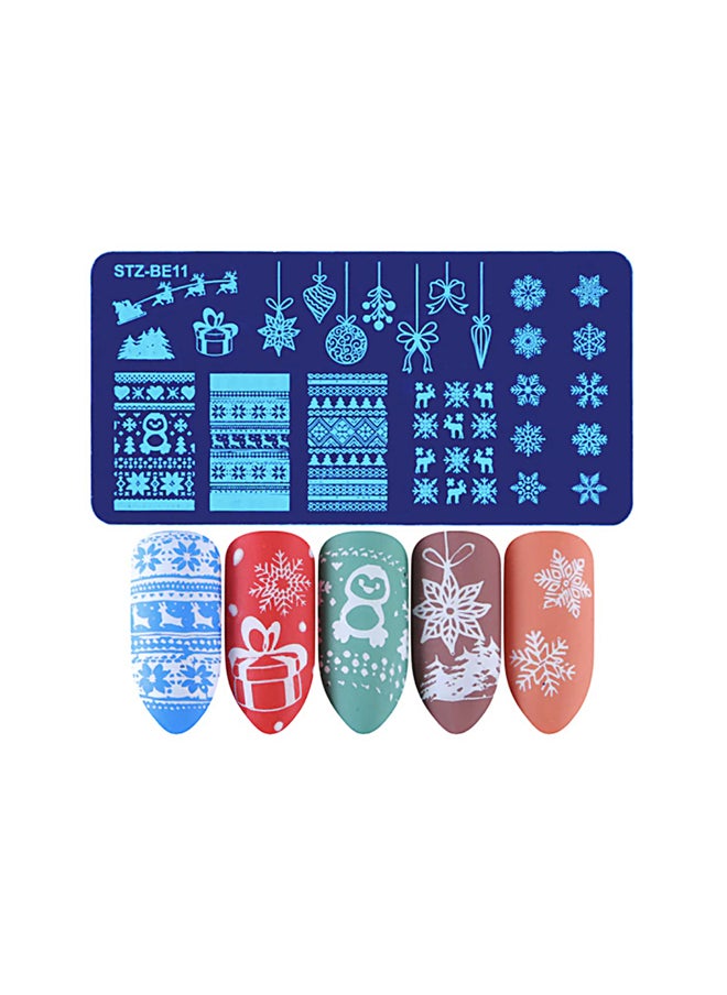brunson - Nail Plates Nail Stamp Templates Metal Manicure Stencils Nail Art Stamping Image Plates for Nail Salon DIY Decoration MEDIUM NSP STZBE11 - Image 1