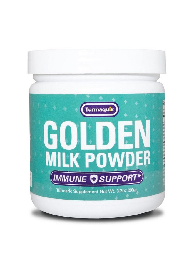 Turmaquik - Organic Golden Milk Turmeric Powder Immune Support (90 Servings) + Superfood Blend Of Ginger Black Pepper Curcumin Cinnamon Cardamom + Vitamins C D B6 B12 Zinc Immunity Boost - Image 1