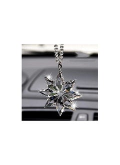 MIRFA Car Rear View Crystal Snowflake Hanging Ornament Pendant  - Image 1