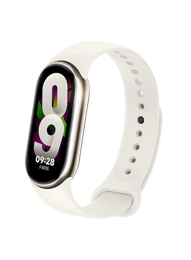 Xiaomi Mi 8 / Mi 9 Soft Silicone Replacement Strap With Amazing Design - Off-White - Image 1