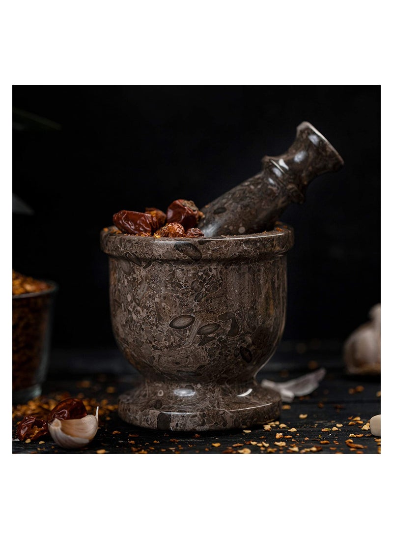 RADICALn - Handmade Oceanic 4 Inches Mortar  And Pestle Granite Marble Crusher - Image 1
