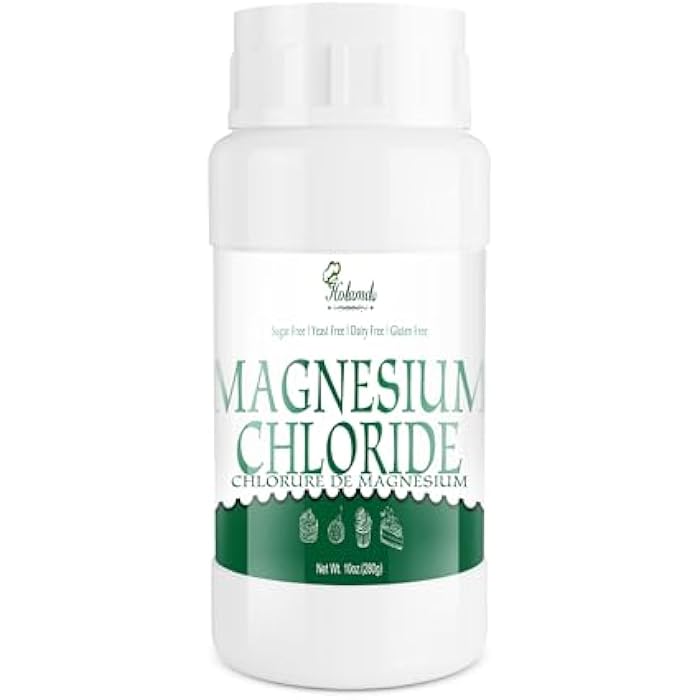Holamdo 10oz/280g Food Grade Magnesium Chloride Powder - 100% Pure Magnesium Chloride, Non-GMO | Coagulant & Acidity Regulator for Jelly, Candy, Pickled Food | Dairy Free, Gluten Free, Sugar Free - Image 1