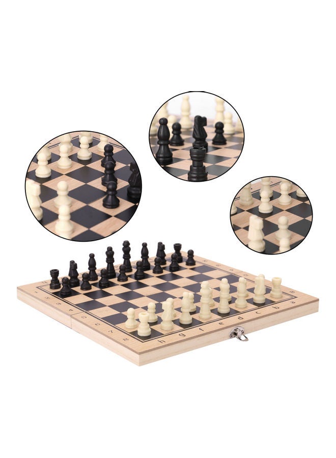 لوح شطرنج خشبي قابل للطي 3 في 1 - Image 5