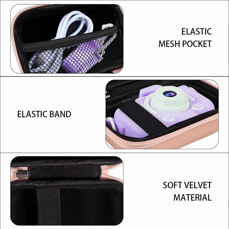 Leayjeen Kids Camera Case Compatible with Goopow/SGAINUL/Gofunly/ArtCWK and More Kids Digital Cameras, and Birthday Gifts for Boys and Girls-Gold(Case Only) - Image 3