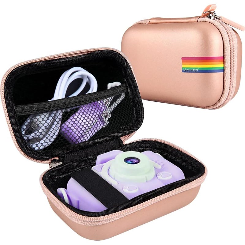 Leayjeen Kids Camera Case Compatible with Goopow/SGAINUL/Gofunly/ArtCWK and More Kids Digital Cameras, and Birthday Gifts for Boys and Girls-Gold(Case Only) - Image 1