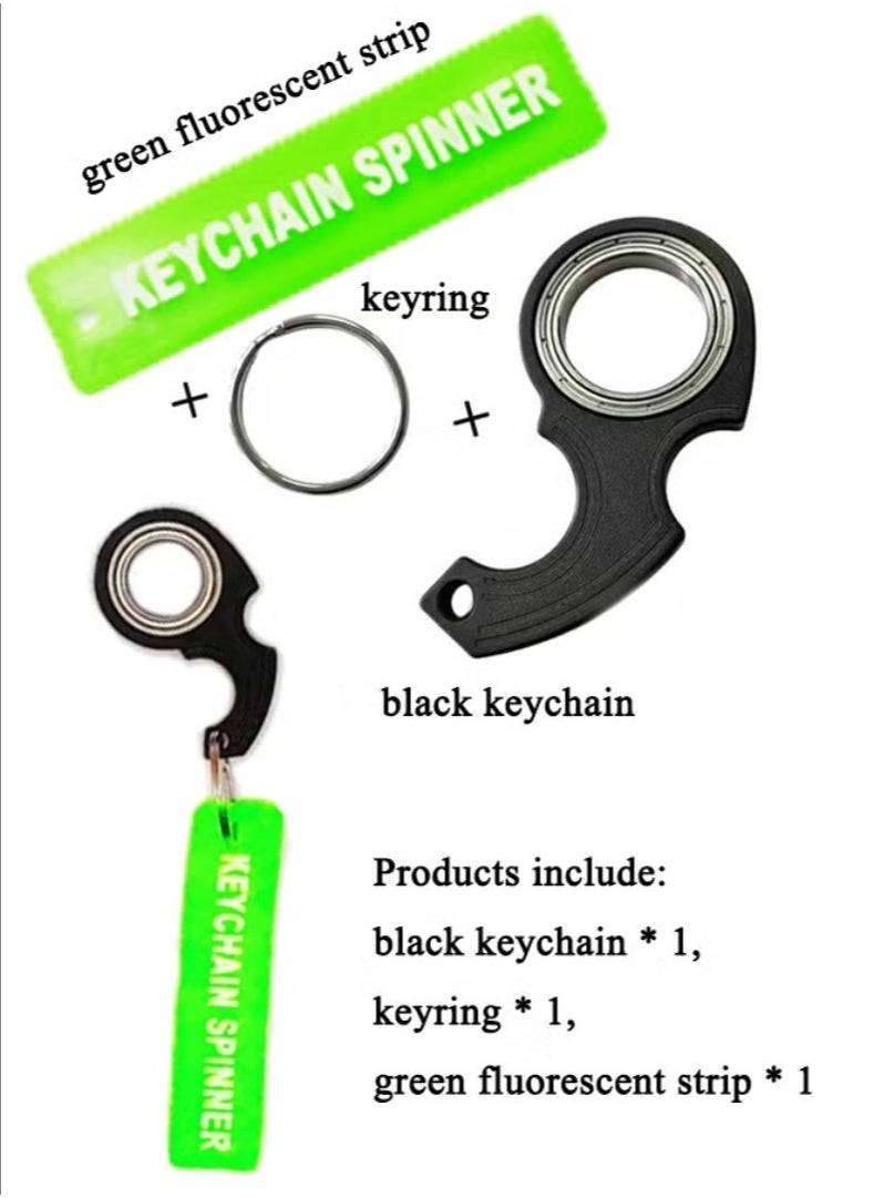 Generic - Keychain Spinner Multifunctional Portable Fidget Spinning Toy Newfangled Coping with Stress Rotating Key Ring Boutique Simple Key Accessories Gift for Finger Exercise - Image 1
