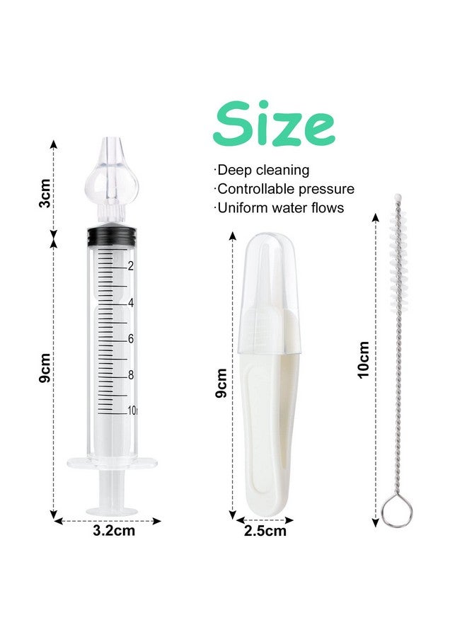 Aolso Baby Nasal Irrigator, 2PCS Nasal Syringe for Baby, Syringe Nasal Irrigator with Tweezers & Cleaning Brush, Baby Nasal Aspirator with Silicone Nasal Suction Tips Portable Baby Nasal Syringe - Image 1